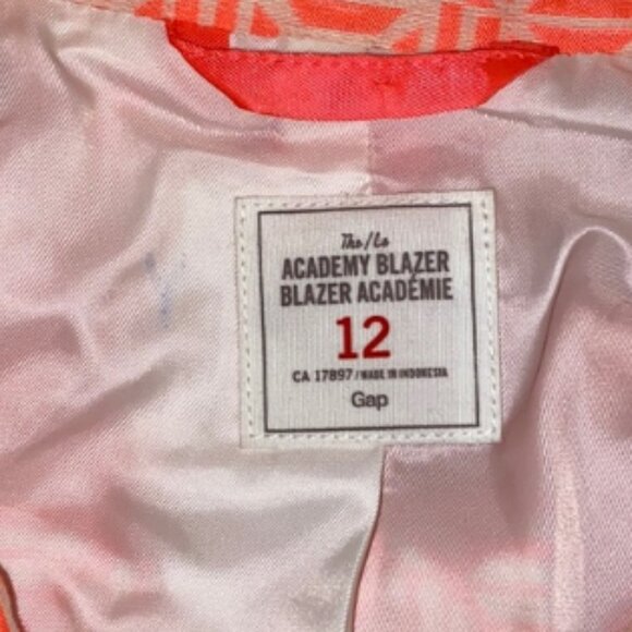 The Academy Blazer in bright coral and white size L 12 - Picture 4 of 5